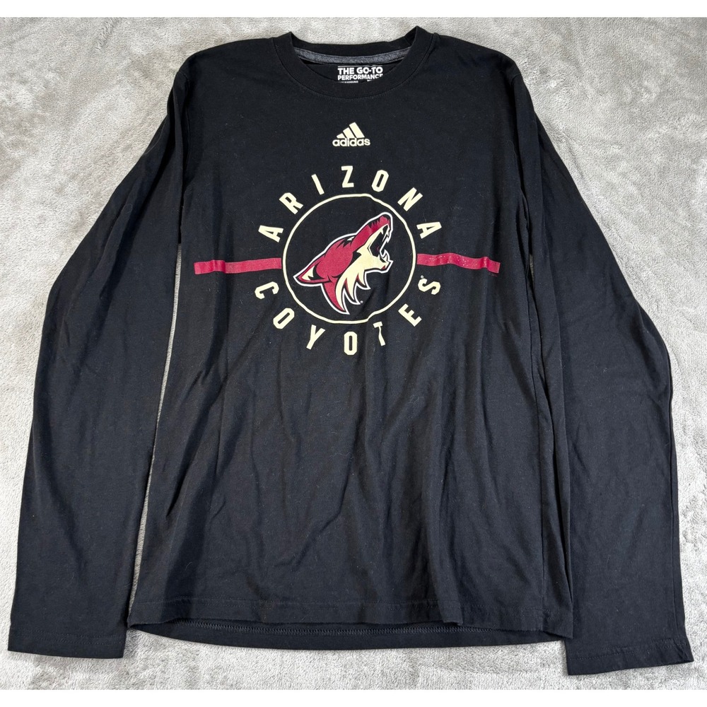 Adidas Arizona Coyotes Tee Womens Small‎ Black Excellent Long Sleeve Climalite